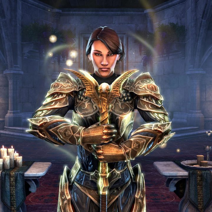 ESO Templar in a cathedral.