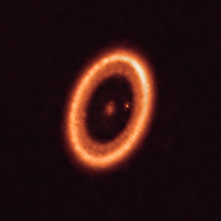 The PDS 70 system as seen with ALMA.
