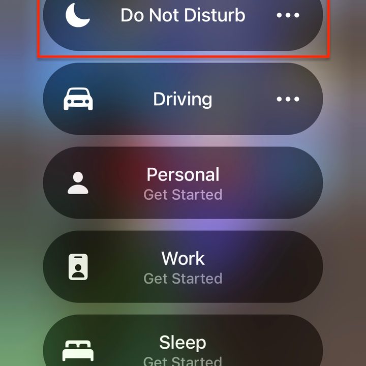 Access and set up Focus for individual modes.