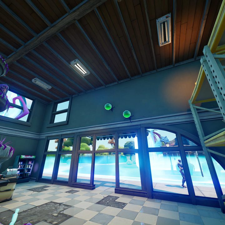Destroying eggs in Fortnite.