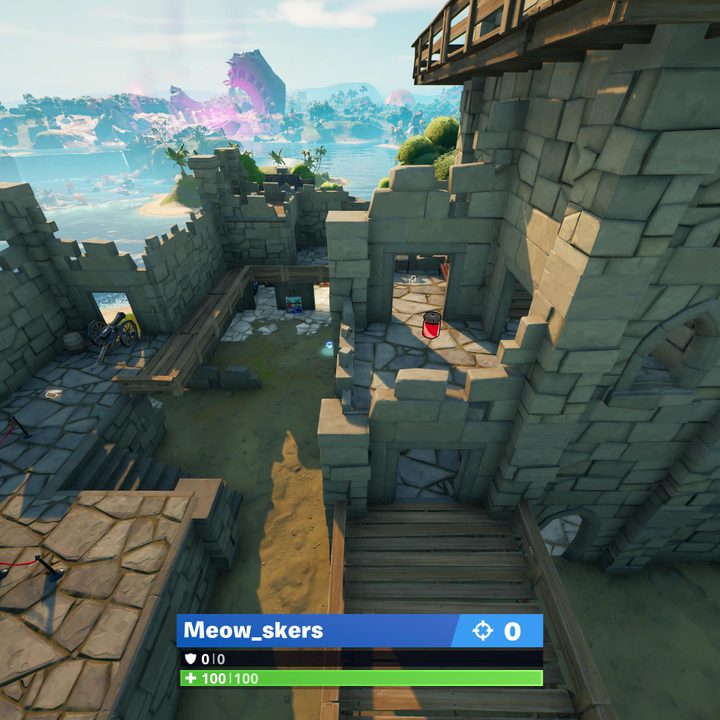 Fort Crumpet Color Bottle location in Fortnite.