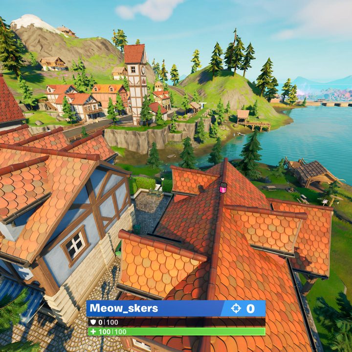 Misty Meadows Color Bottle location in Fortnite.