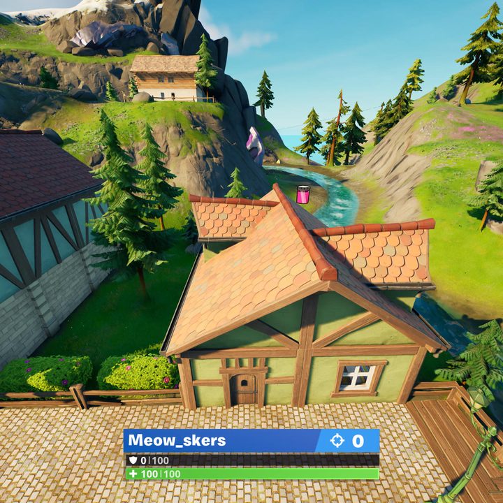 Misty Meadows Color Bottle location in Fortnite.