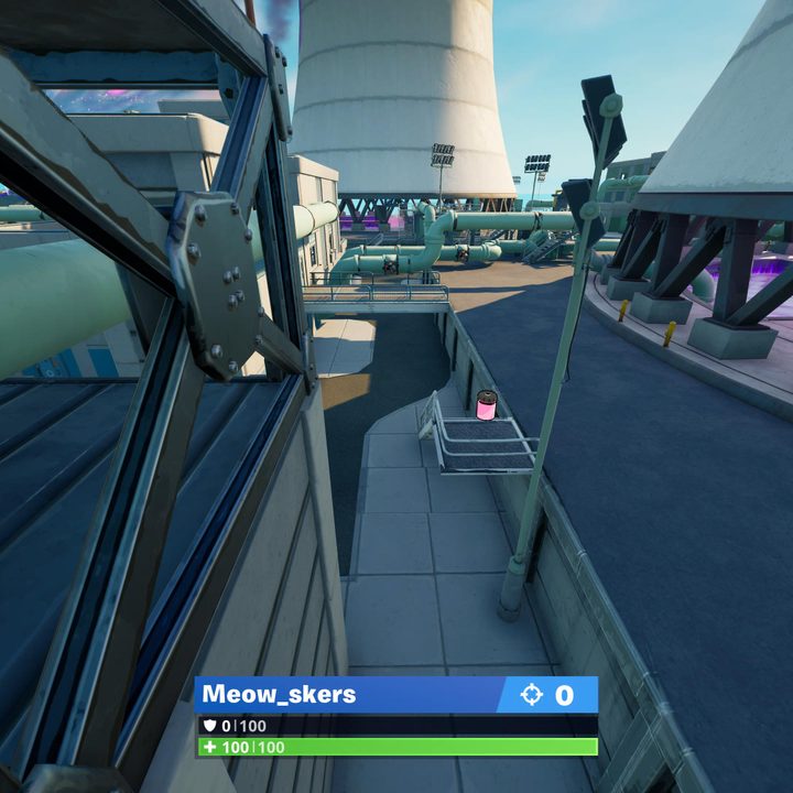 Steamy Stacks Color Bottle location in Fortnite.