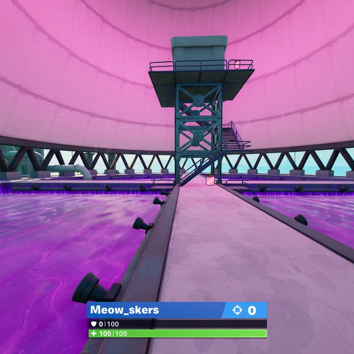 Steamy Stacks Color Bottle location in Fortnite.
