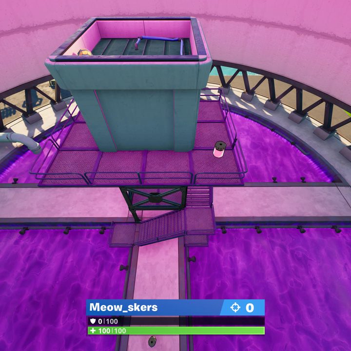 Steamy Stacks Color Bottle location in Fortnite.