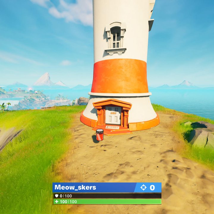 Lockie's Lighthouse Color Bottle location in Fortnite.