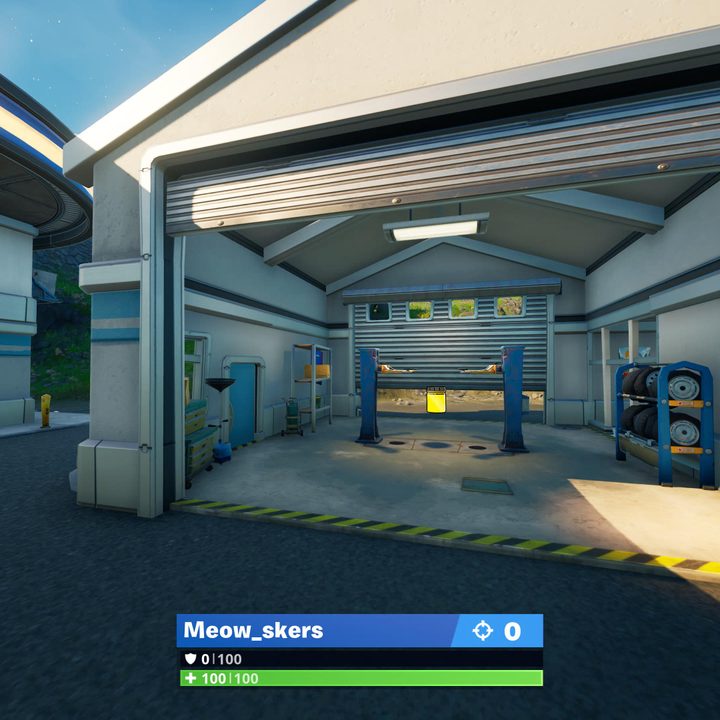 Catty Corner Color Bottle location in Fortnite.