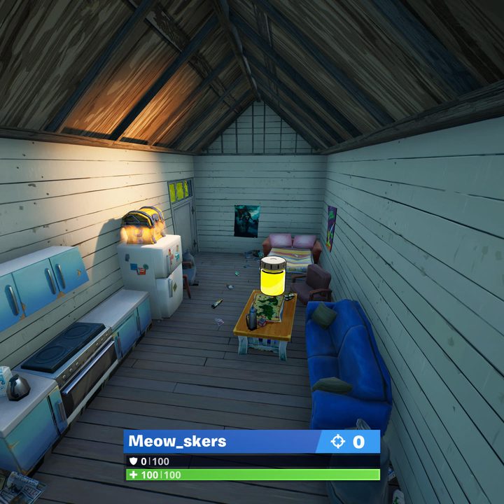 Rainbow Rentals Color Bottle location in Fortnite.