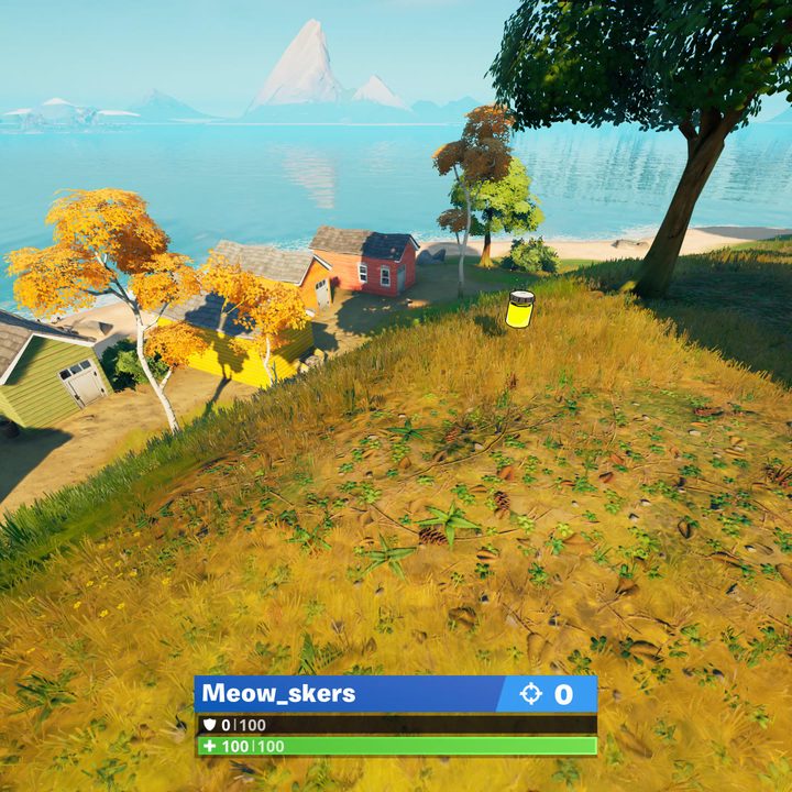Rainbow Rentals Color Bottle location in Fortnite.
