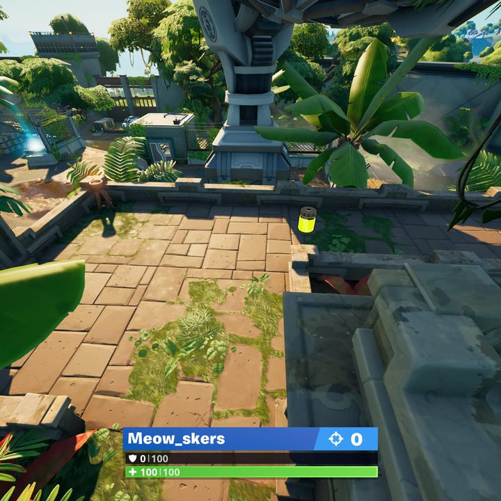 Stealthy Stronghold Color Bottle location in Fortnite.