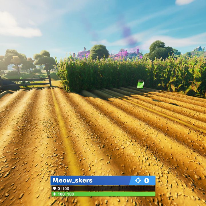 Corny Crops Color Bottle location in Fortnite.