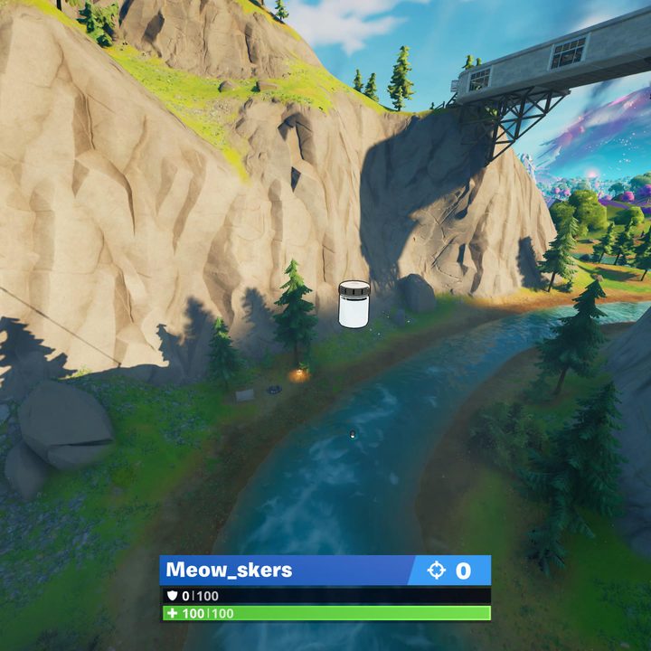 Gorgeous Gorge Color Bottle location in Fortnite.