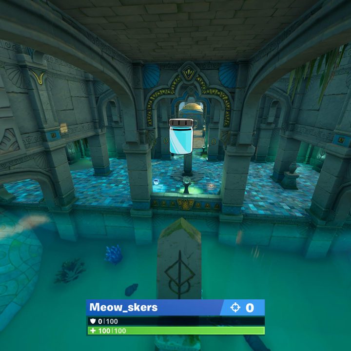 Coral Castle Color Bottle location in Fortnite.