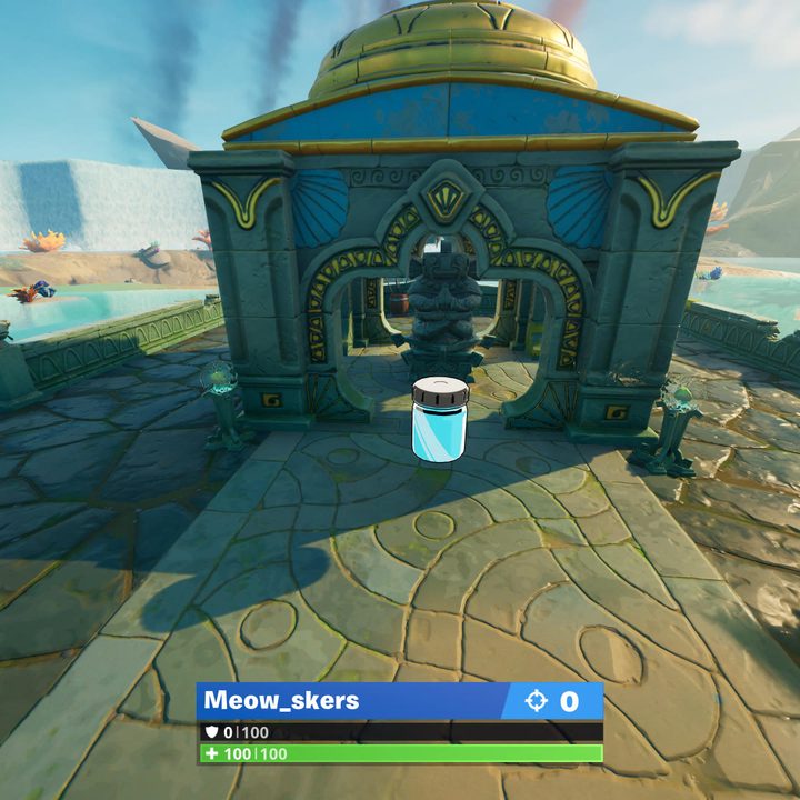 Coral Castle Color Bottle location in Fortnite.
