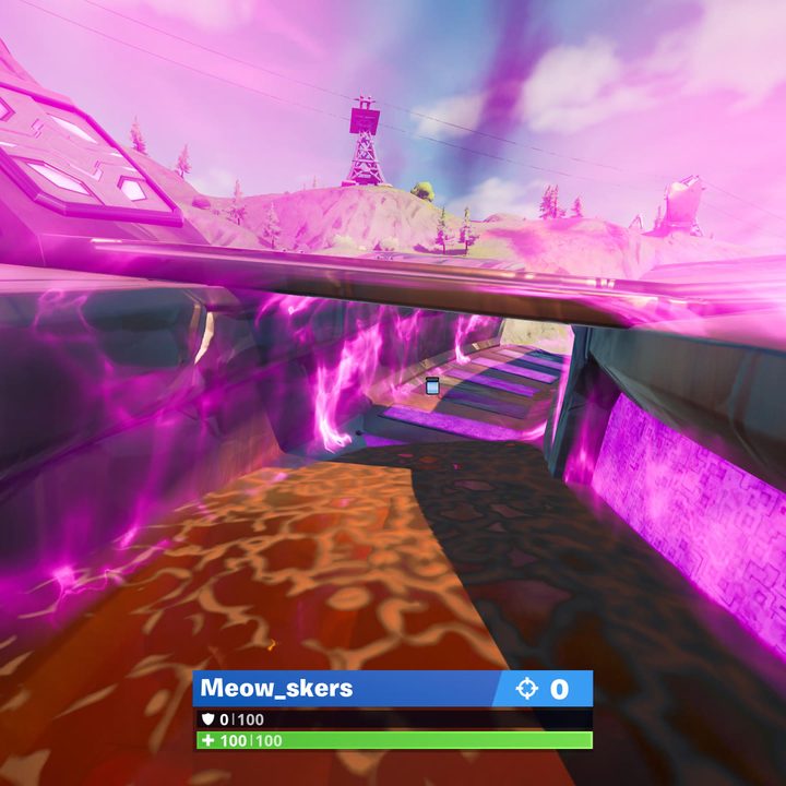 Wreckage south of Dirty Docks Color Bottle location in Fortnite.