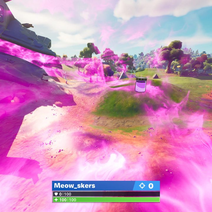 Wreckage south of Believer Beach Color Bottle location in Fortnite.