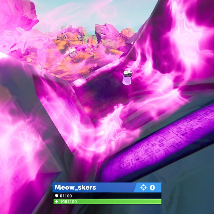 Wreckage south of Believer Beach Color Bottle location in Fortnite.