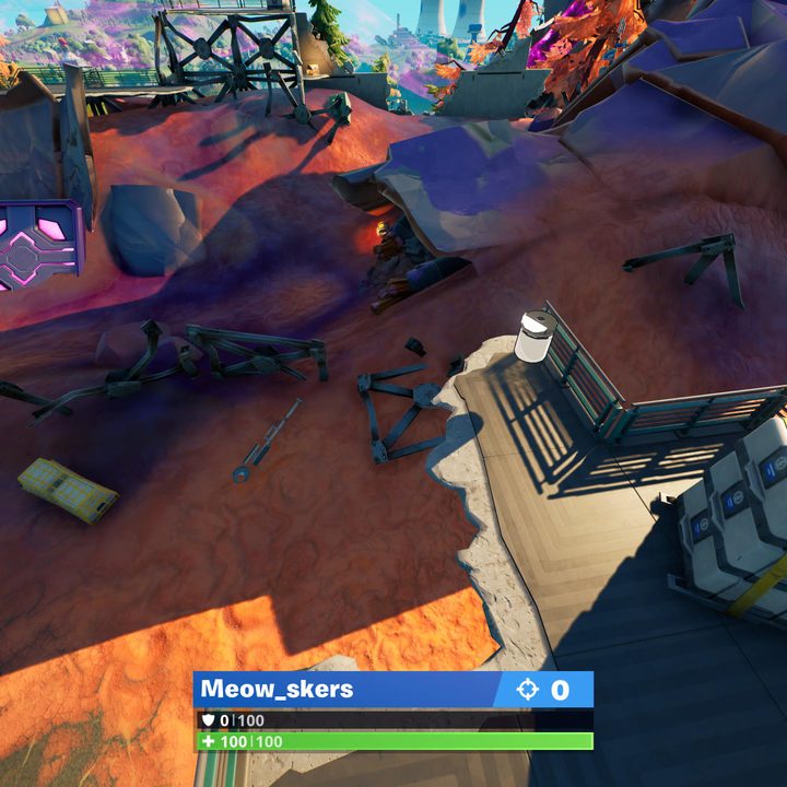 Destroyed Dish Color Bottle location in Fortnite.