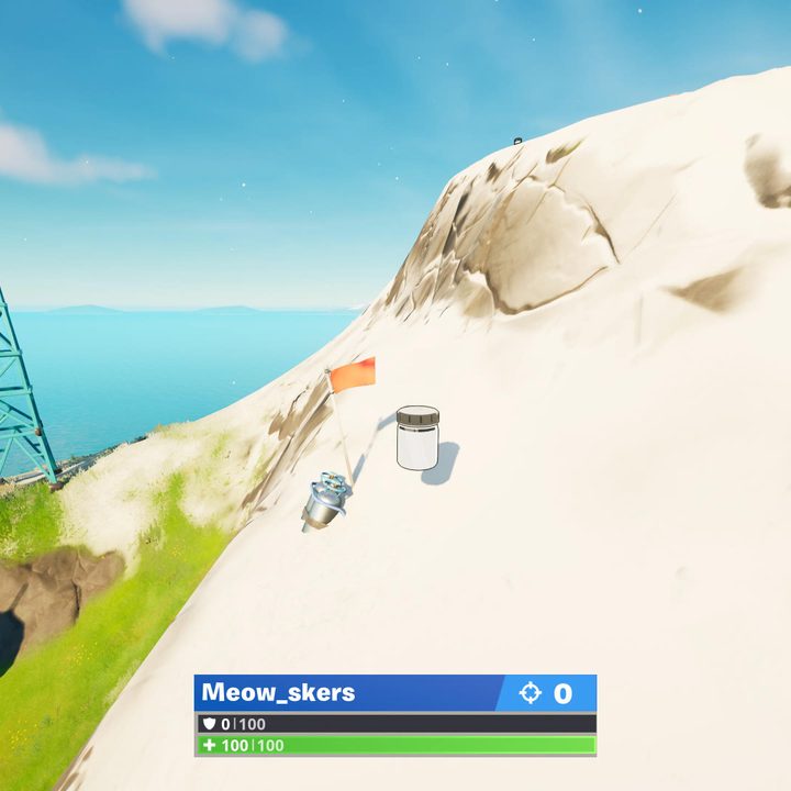 Mount F8 Color Bottle location in Fortnite.
