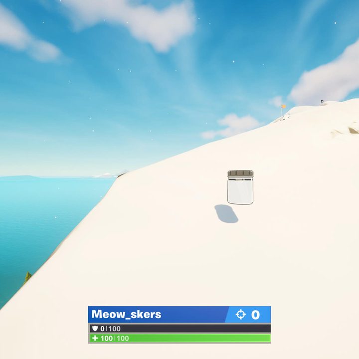 Mount F8 Color Bottle location in Fortnite.