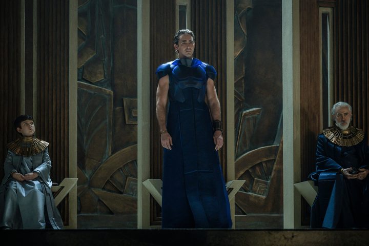 Lee Pace as Brother Day in a scene from Foundation.