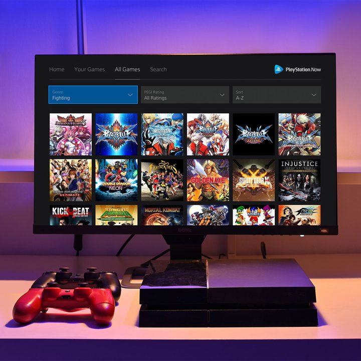 PS4 (Playstation 4) using PS Now.