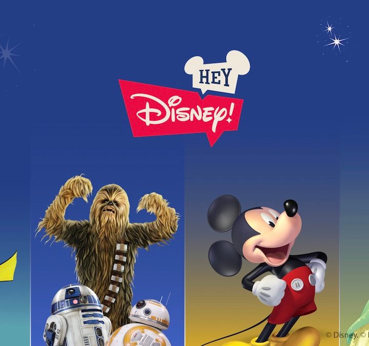 Hey Disney partnership with Amazon showing Disney characters.