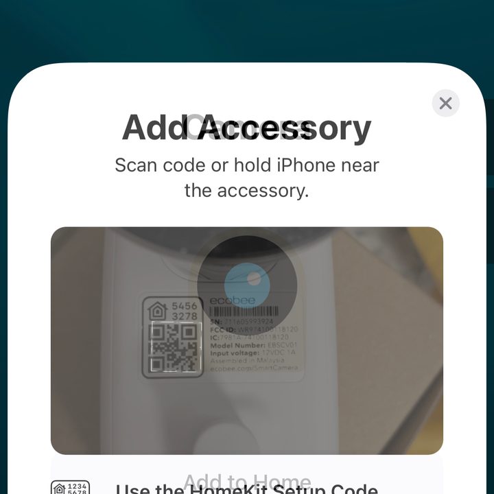 Scanning HomeKit Code