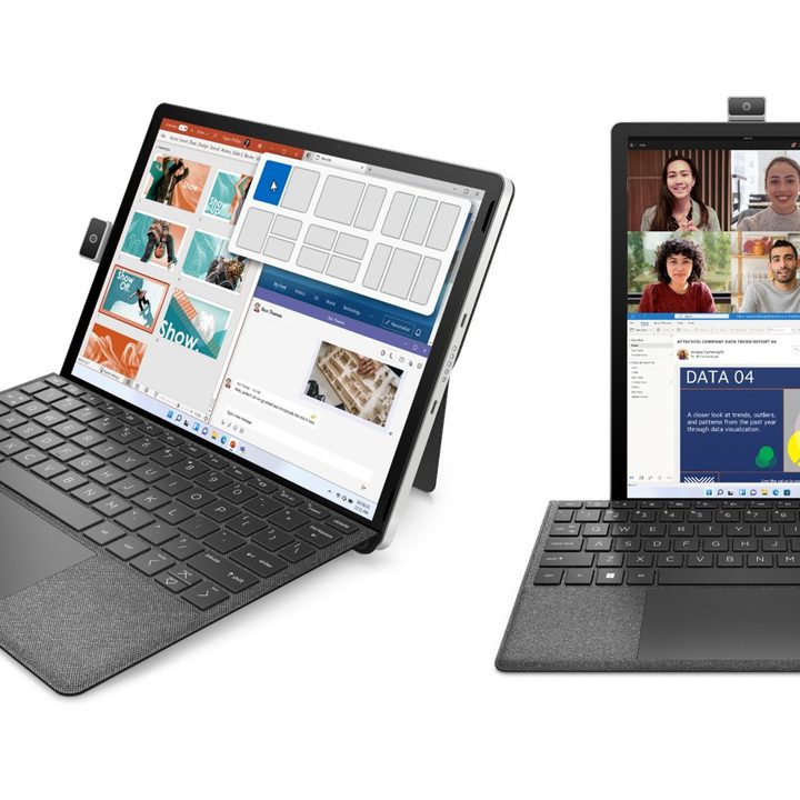 The HP 11-Inch Tablet in portrait or landscape mode.