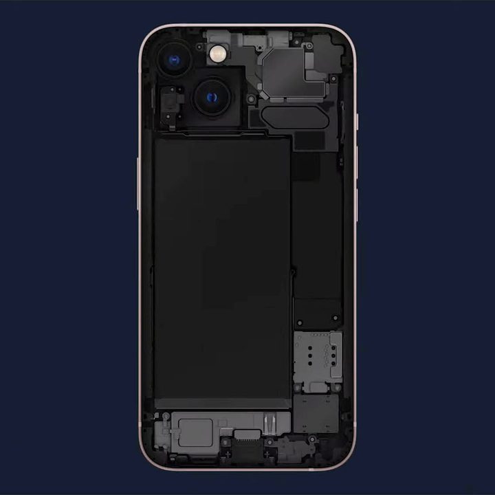 A look inside an iPhone 13.