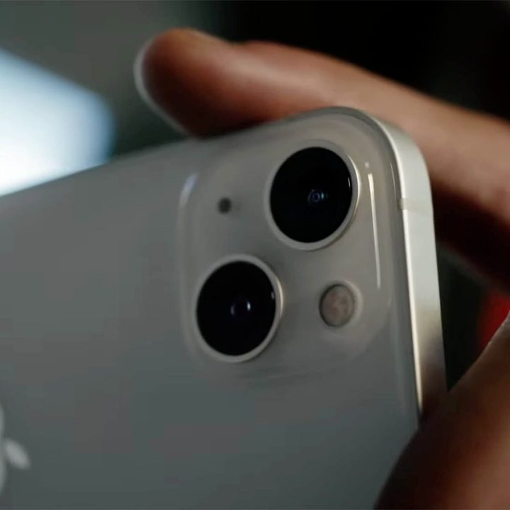 iPhone 13 diagonal dual camera.