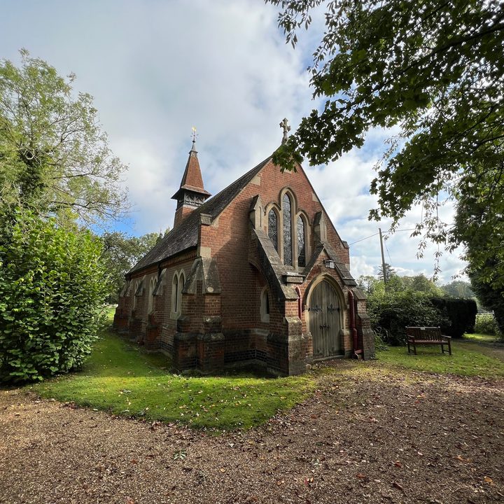IPhone 13 Pro wide-angle photo of a church.