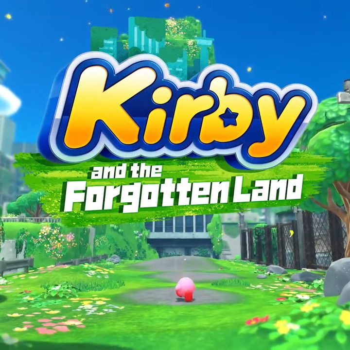 Kirby and the Forgotten Land landing screen.