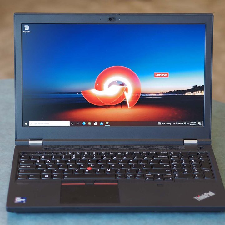 Lenovo ThinkPad P15 Gen 2 sitting on a table.