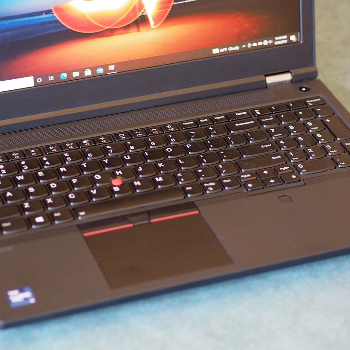 Image of the Lenovo ThinkPad P15 Gen 2's keyboard.