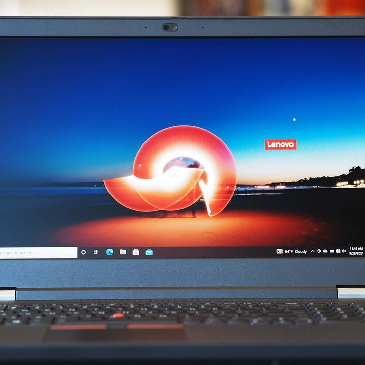 Closeup image of the Lenovo ThinkPad P15 Gen 2's screen.
