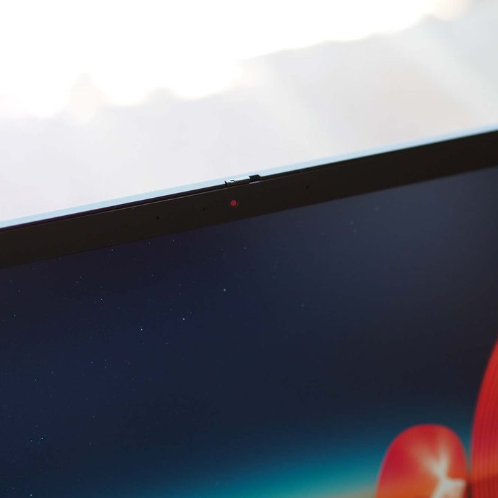 Closeup on the Lenovo ThinkPad X1 Extreme Gen 4 webcam.