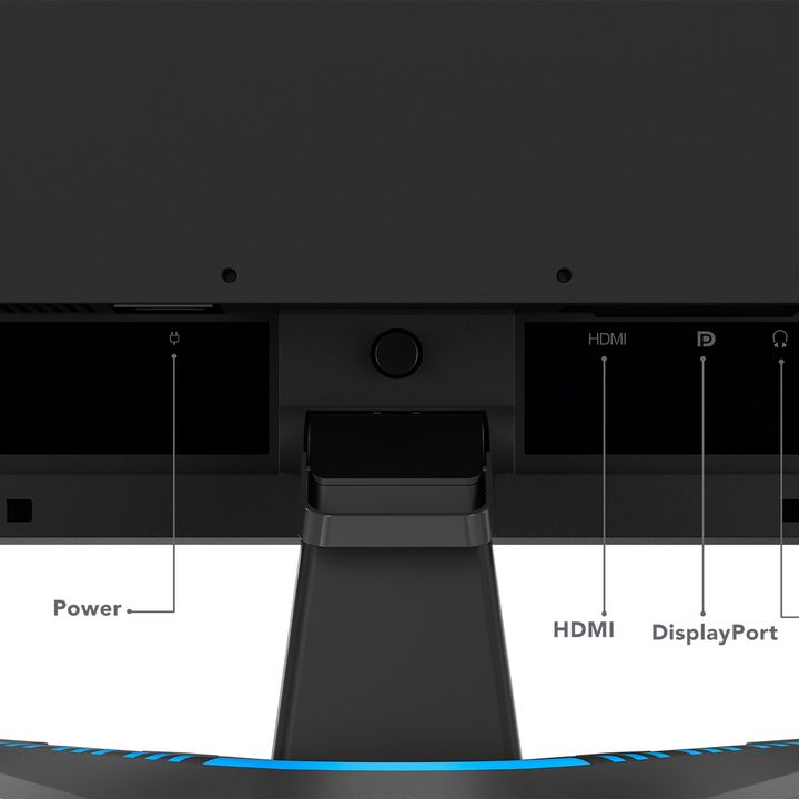 Given its price, you won't find too many ports on the back of the Lenovo G27e-20.