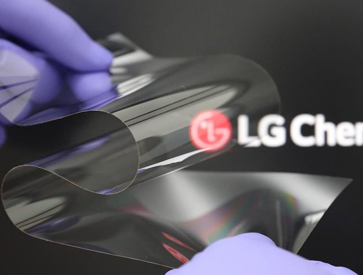 LG's new "folding window display" material.