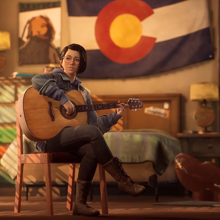 Alex with her guitar in Life is Strange: True Colors.