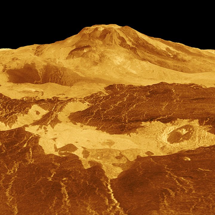Venus - 3D Perspective View of Maat Mons.