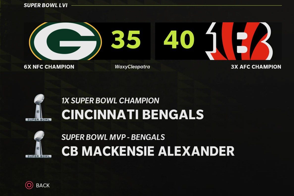 Madden 22 Super Bowl loss in Fantasy Draft