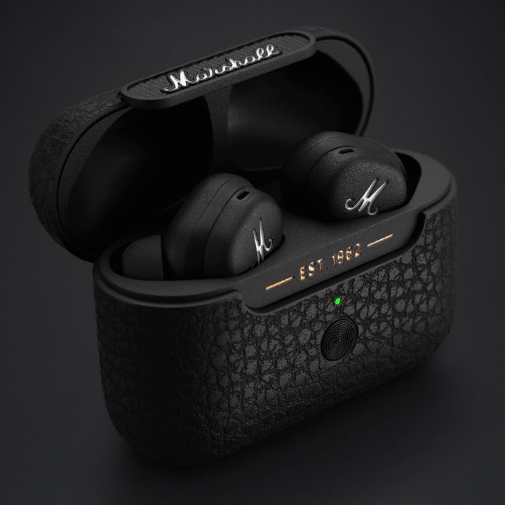 Marshall Motif ANC true wireless earbuds.