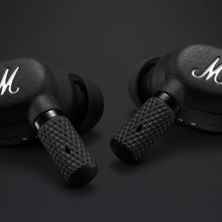 Marshall Motif ANC true wireless earbuds.