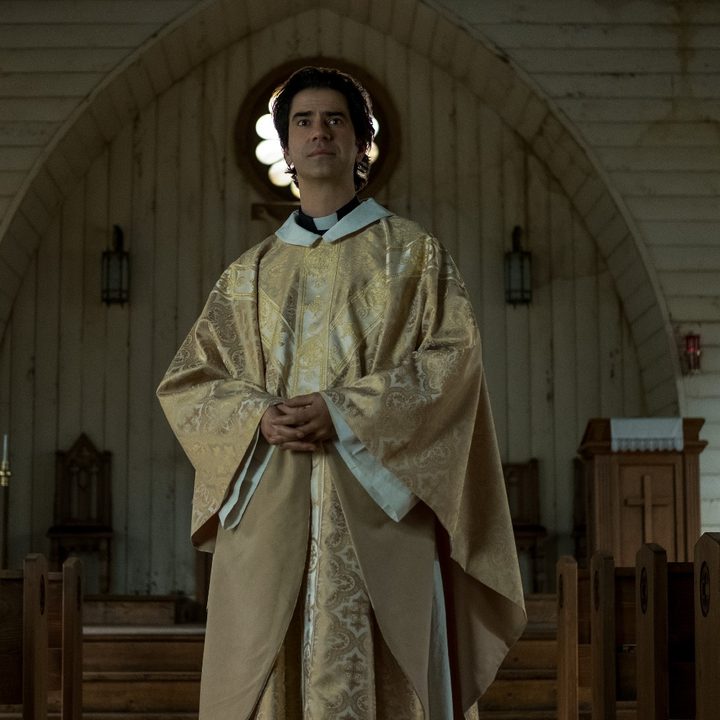 Hamish Linklater as Father Paul in "Midnight Mass."