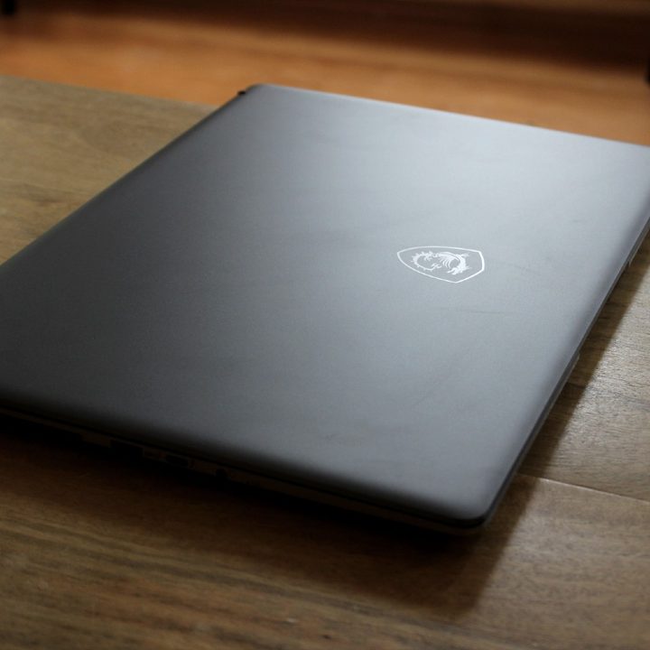 The closed lid of the MSI Creator Z16.
