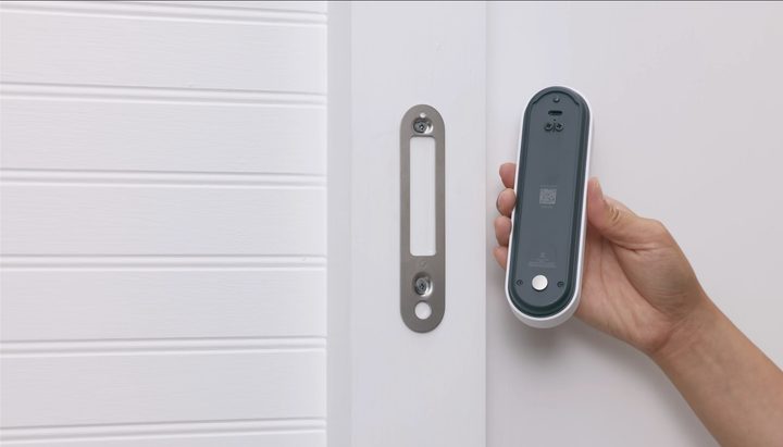 Nest Doorbell attaching the doorbell.