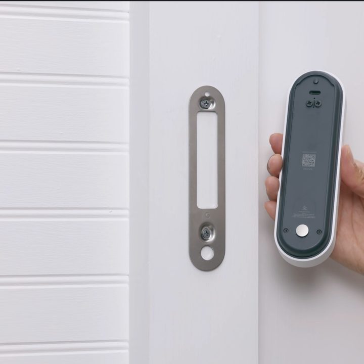 Nest Doorbell attaching the doorbell.