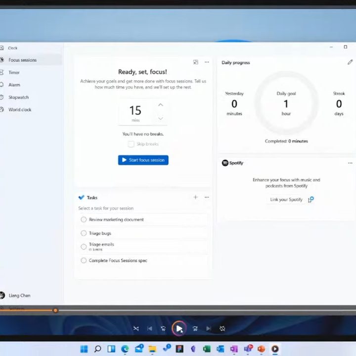 The leaked Windows 11 media player.